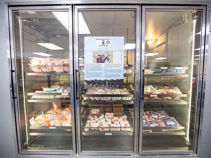 photo of tribal beef products in a store cooler