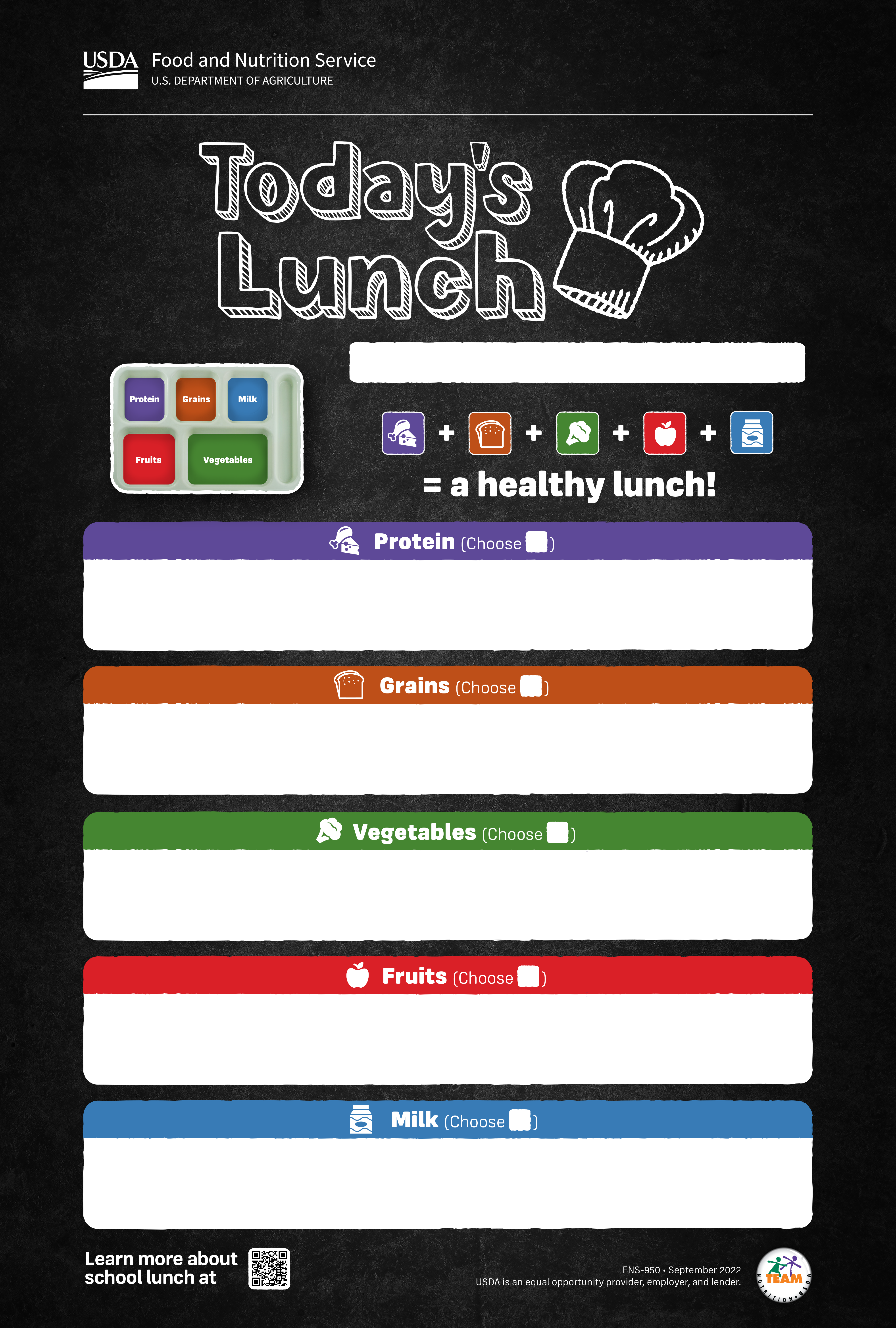 Dry Erase Menu Poster 