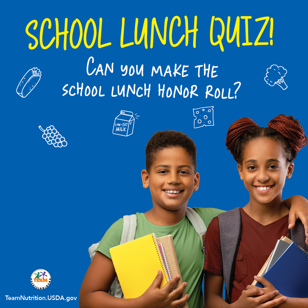 School Lunch Quiz graphic