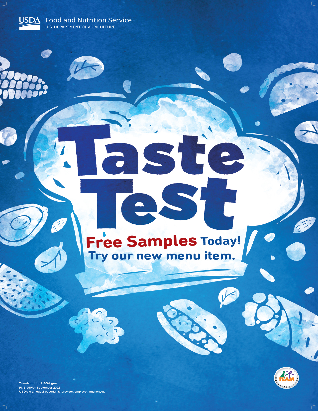 Free samples today! Try our new menu item