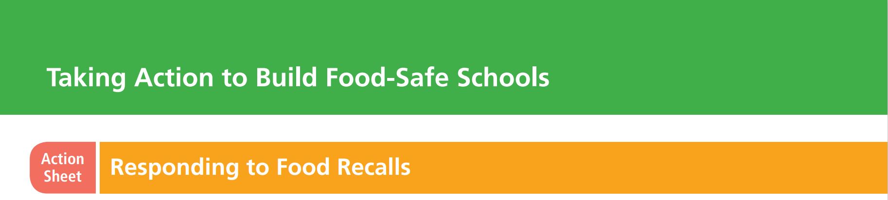 Action Sheet: Responding to Food Recalls