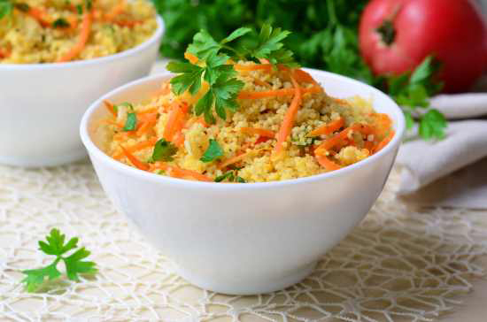 bulgur salad with pineapple and carrots