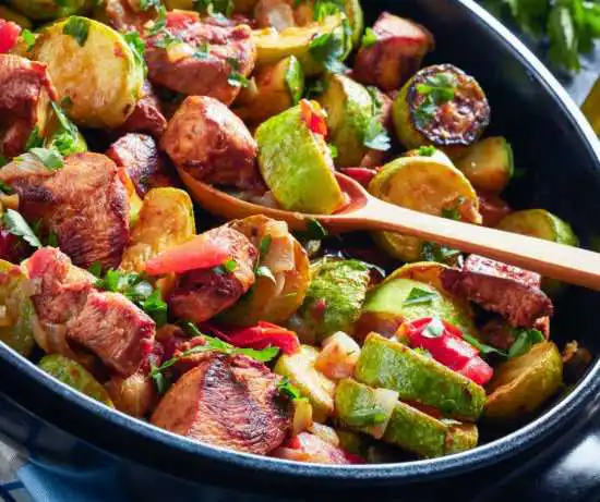 pot of chicken ratatouille