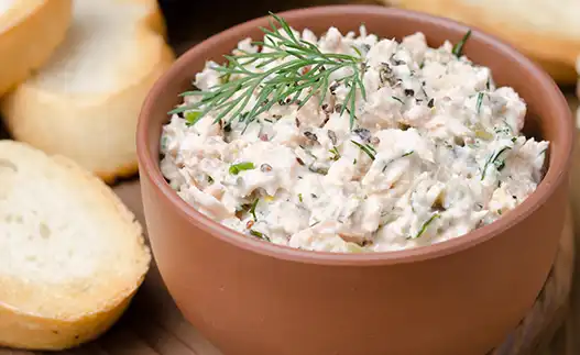 bowl of crab spread