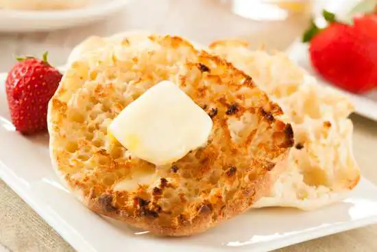 english muffin with butter