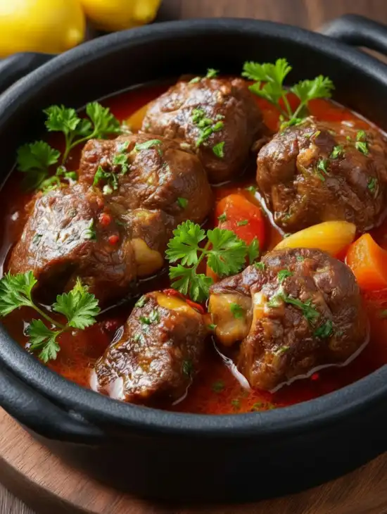 bowl of ox-tail stew