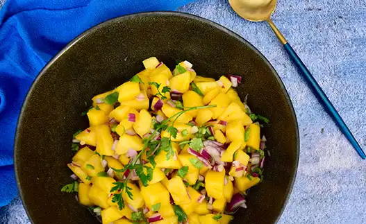 bowl of mango salsa