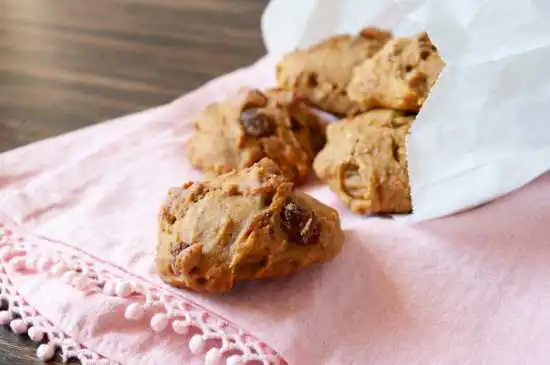 carrot cookies on a napkin