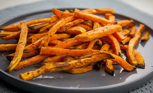 sheet pan of sweet potato fries