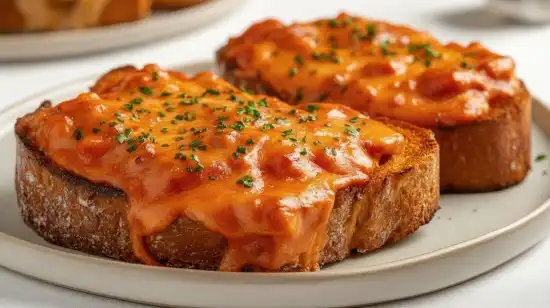 two slices of tomato rabbit 