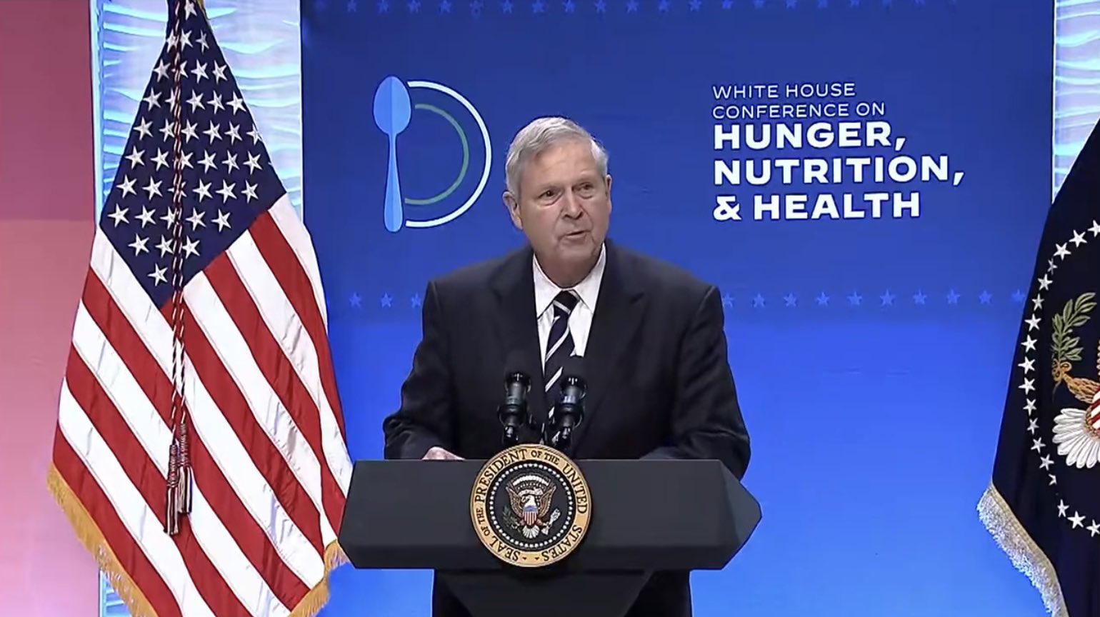 secretary Vilsack speaking at a podium