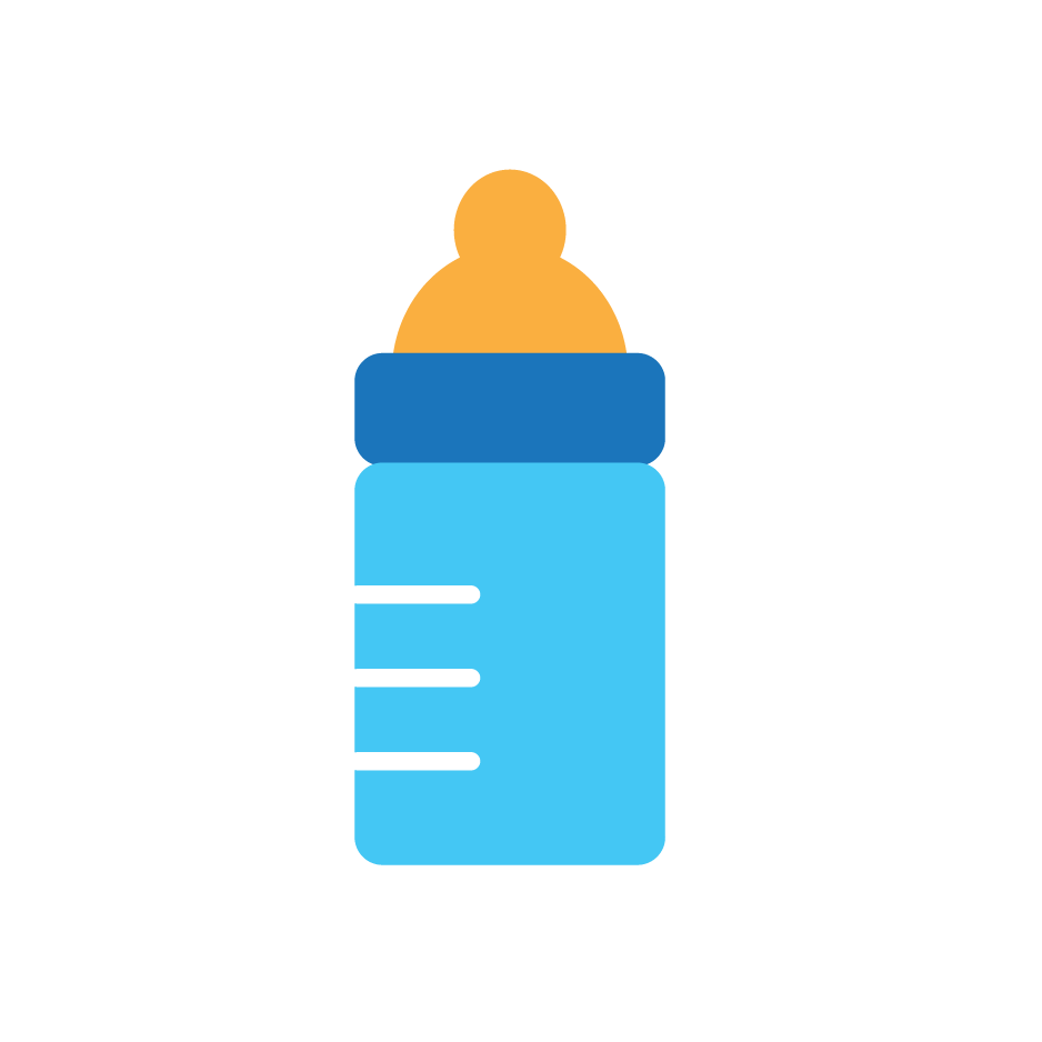 illustrated icon of a baby bottle