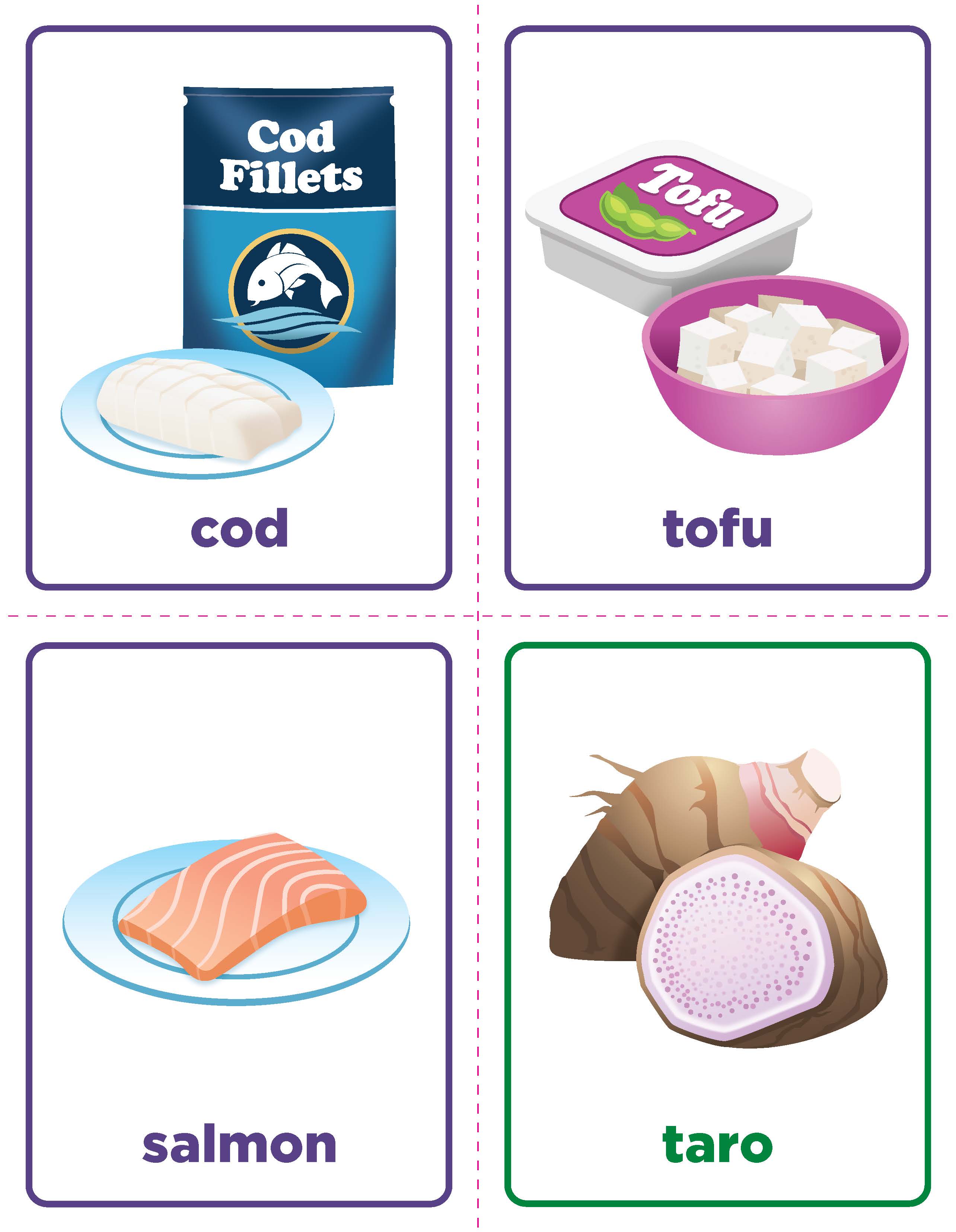 screenshot of DMP Food cards