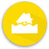 yellow circle icon with white house