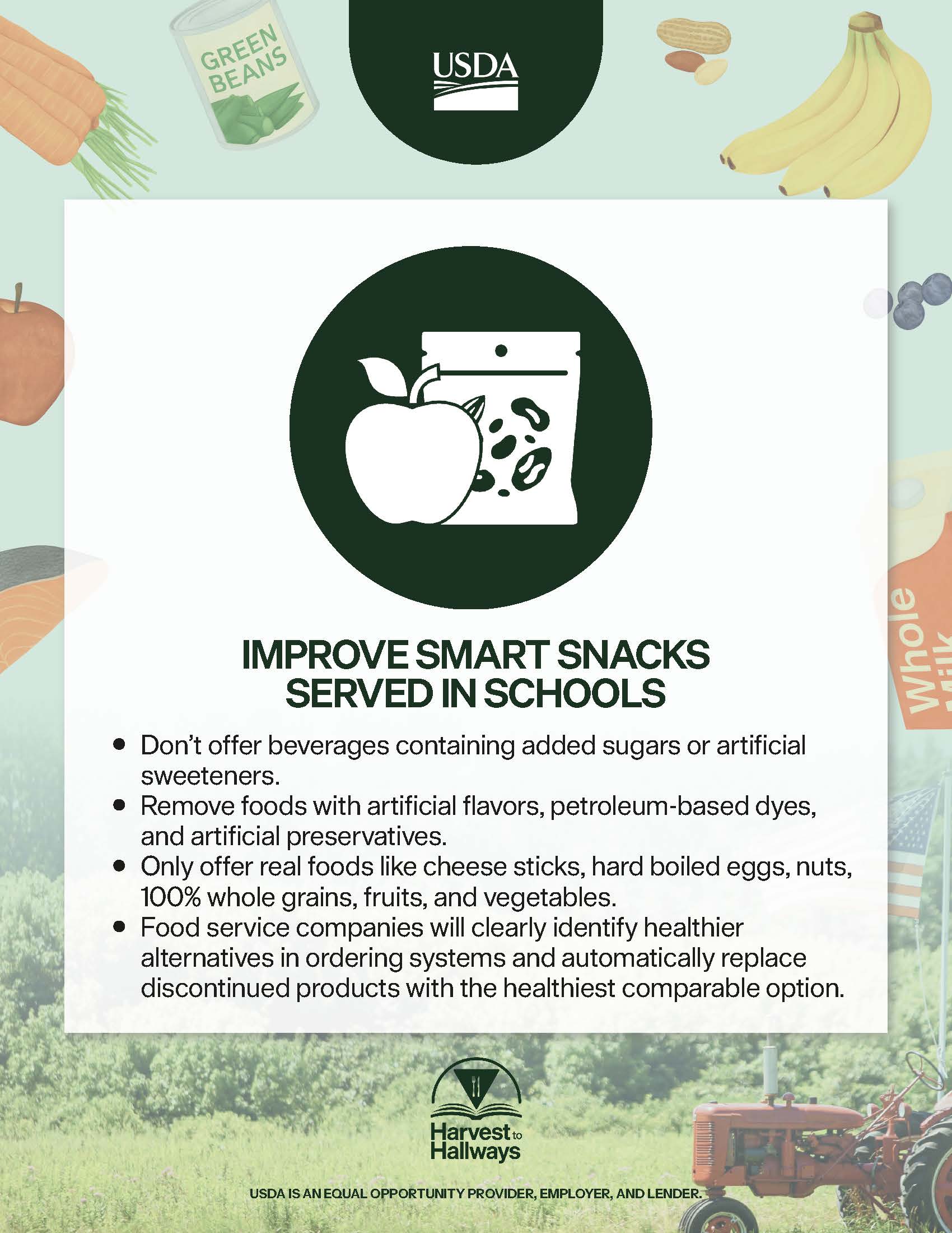 pledge for healthier school meals smart snacks with apple