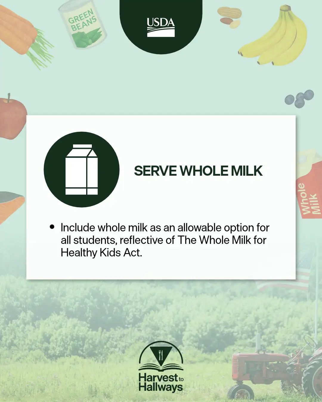 whole milk pledge on light green background with real food border