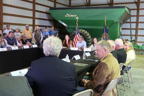 Secretary Rollins at the Farmers' Round Table.