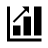 black bar chart with arrow going up
