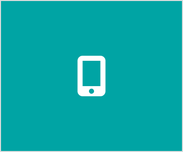 smartphone icon on a teal square background