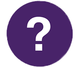 question mark in a purple circle