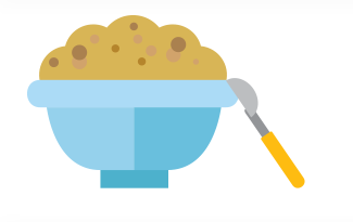 illustration of infant cereal in a bowl