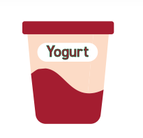 illustration of a yogurt container