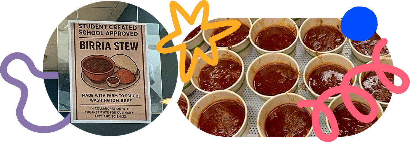 samples of birria stew portioned in cups