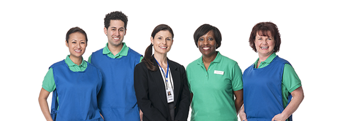 group of school nutrition professionals standing in a row