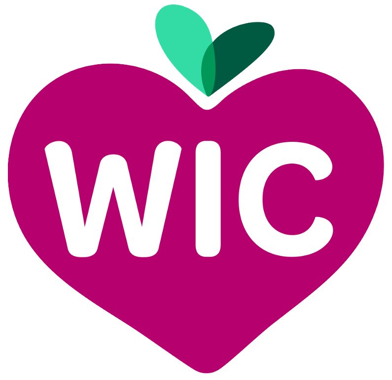 WIC on top of a purple heart shaped vegetable