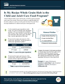 Is My Recipe Whole Grain-Rich in the CACFP? 