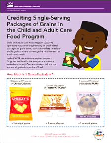 Crediting Single-Serving Packages of Grains in the CACFP 