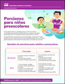 Portions for Preschoolers Spanish