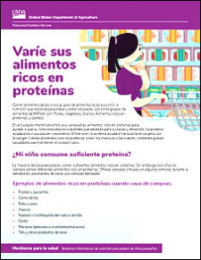 Vary Your Protein Foods Spanish