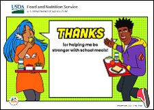 Stronger with School Meals Educational Materials Thank You Card 2