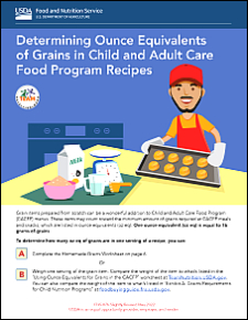 Determining Ounce Equivalents of Grains in CACFP Recipes