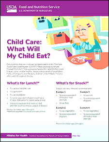 Child Care: What Will My Child Eat?