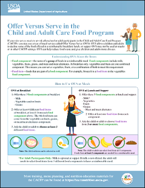 Offer Versus Serve in the CACFP