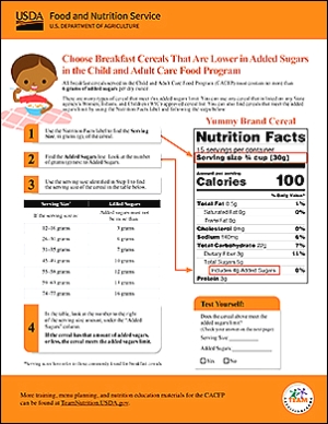 Choose Breakfast Cereals That Are Lower in Sugar