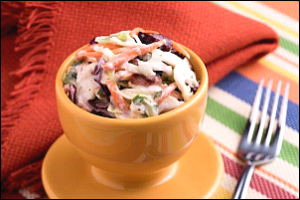 Dish of cole slaw