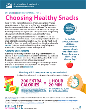 Choosing Healthy Snacks