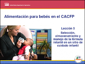 Selecting, Storing, and Handling Infant Formula in a Child Care Site-SP