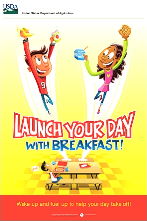 Launch Your Day With Breakfast Poster