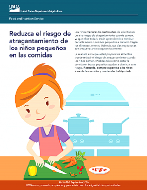 Reducing the Risk of Choking in Young Children at Mealtimes Spanish