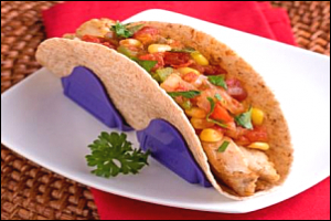 Chicken fajita on a plate