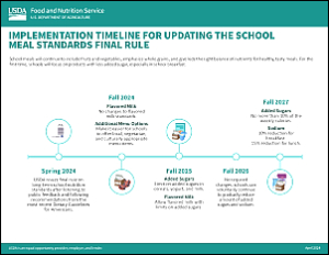 screenshot of the infographic showing the implementation timeline