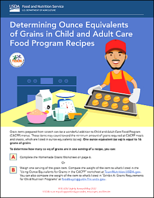 Determining Ounce Equivalents of Grains in CACFP Recipes