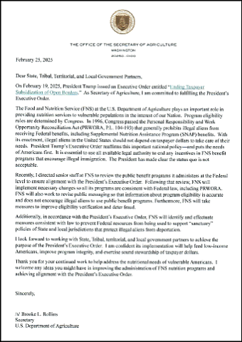 Letter to Governors