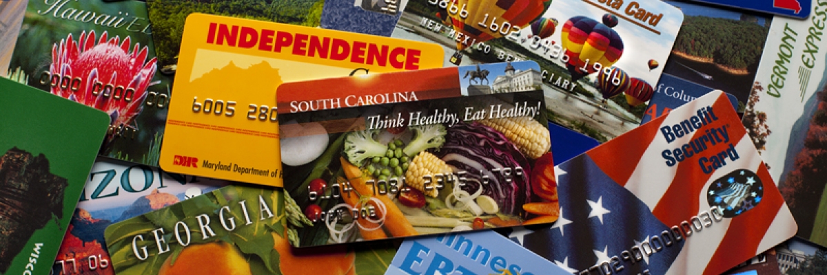 pile of ebt cards
