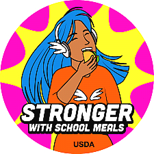 Stronger with School Meals Educational Materials Sticker 2