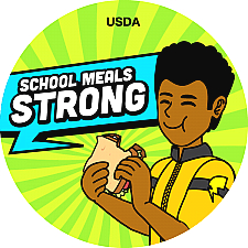 Stronger with School Meals Educational Materials Sticker 4